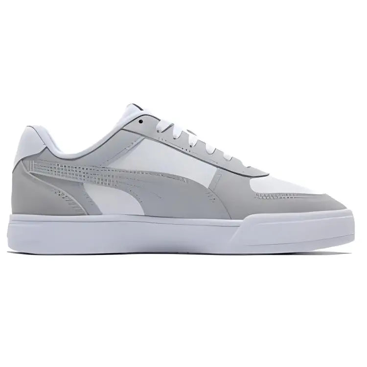 Puma Caven 2.0, baskets basses en cuir, motif color block, antidérapantes, durables, blanches et grises, 399398-02