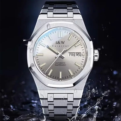Montre mécanique pour homme CARNIVAL – Montre-bracelet automatique de luxe, verre saphir, mouvement MIYOTA, étanche jusqu'à 50 m
