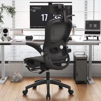 UVR Gaming Computer Chair Can Sit Reclining Lift Ergonomic Armchair Living Room Backrest Boss Chair Mesh Office Chair Furniture
