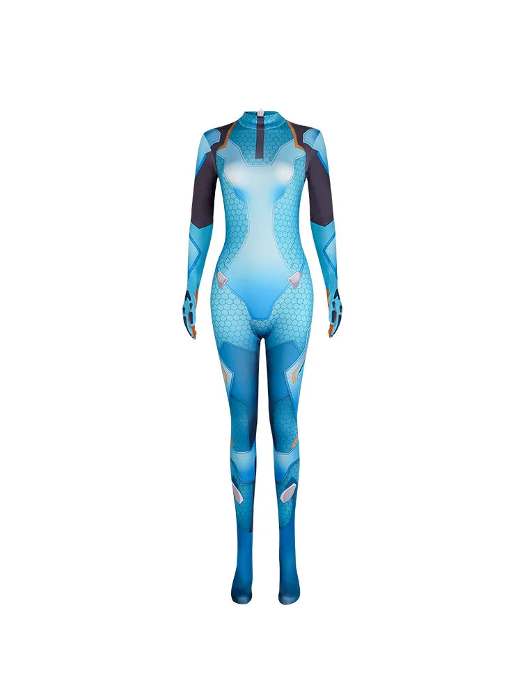 Disfraz de cosplay de Juno de Overwatch 2, set completo con peluca y traje, ropa de heroína de apoyo, atuendo de Halloween y carnaval para mujeres y niñas Juno Teo Minh