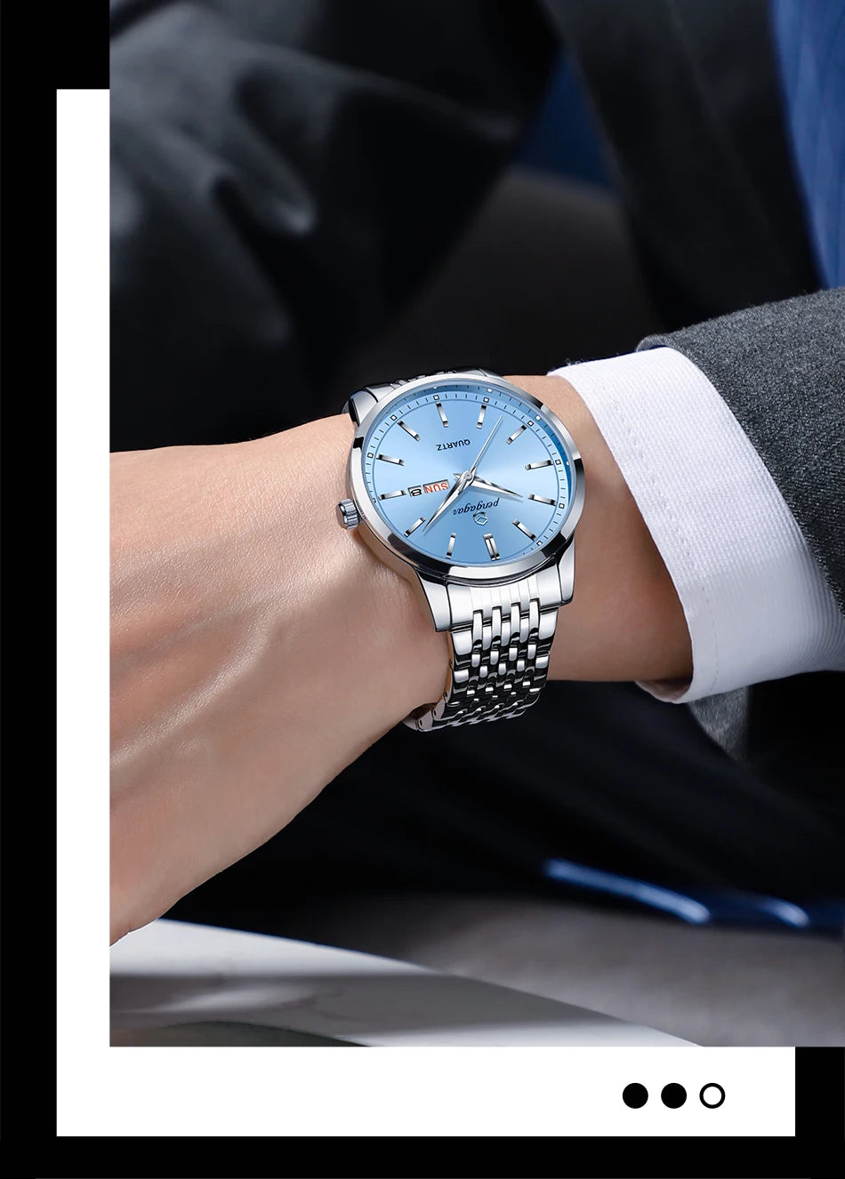 2025 New Top Brand Luxury Man Wristwatch Waterproof Luminous Date Men Watches Stainless Steel Quartz 43mm Men's Watch Male reloj