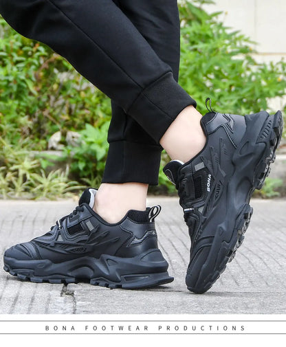 BONA 2023 New Designers Anti-Slip and Wear-Resistant Classic Running Shoes Athletic Sport Shoes Men Outdoor Sneakers Lightweight
