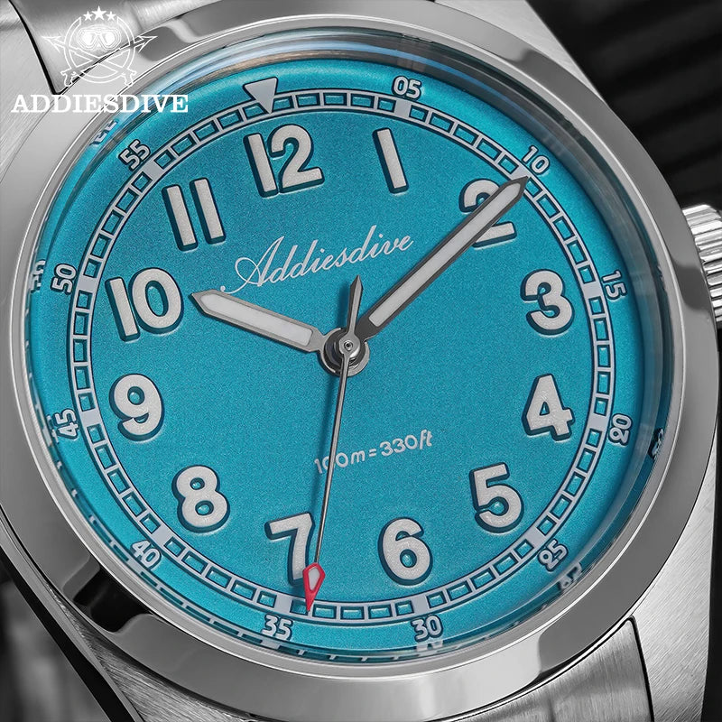ADDIESDIVE 2026 New Men's Luxury Quartz Watch 100m Water Resistance Sapphire Crystal Japanese Movement BGW9 Blue Lume AD2521