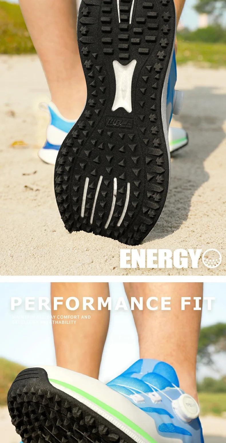 PGM Men Golf Shoes Ultra Soft Sole Knob Shoelaces Breathable Anti Slip Outdoor Sports Sneakers XZ412