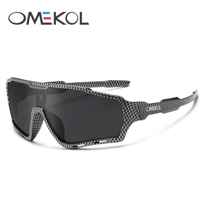 OMEKOL New UV400 Cycling Sunglasses Men Women Softball Fishing Hiking Running Eyewear Outdoor Goggles Baseball Sport Sun Glasses