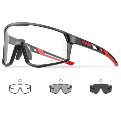 KAPVOE Men Women Road Bike UV400 Goggles Mountain Sports Eyewear Outdoor Photochromic Cycling Sunglasses Bicycle Cycling Glasses