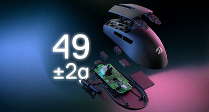 Ασύρματο Gaming Ποντίκι Redragon M916, 49G Εξαιρετικά Ελαφρύ Ασύρματο Gaming Ποντίκι 8K DPI 2.4G με Εργονομική Κατασκευή για Φυσικό Κράτημα